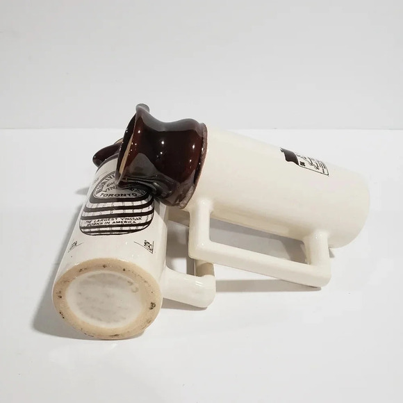 Ye Old  Canadian Crock Pints Abernakis Mini Pitchers with Cork Stoppers. - Picture 7 of 7